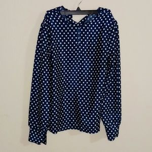 Polka dot long sleeve blouse